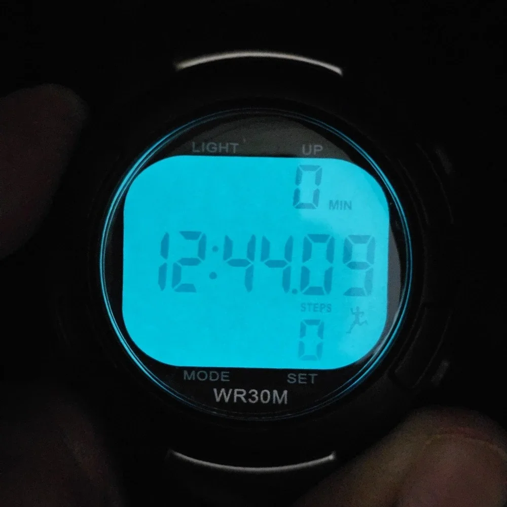 Medline Watch Unisex Black Silver‎ Digital Heart Rate Monitor WR30M New Battery